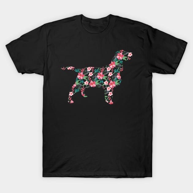 Floral Spaniel design. Perfect present for mother dad friend him or her T-Shirt by SerenityByAlex